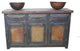 Fontana Rustic Reclaimed Wood Bathroom Vanity, 60"x22"x36"