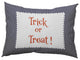 Halloween Trick or Treat Ticking Accent Pillow, Navy, 14"x20"