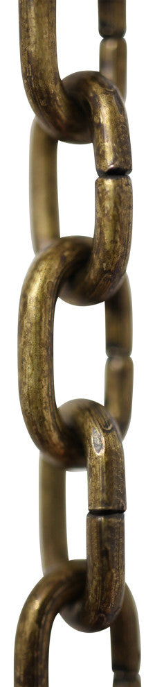 RCH Hardware Steel Standard Link Clock Chain, 3'', Antique Brass, U12