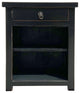 Simple Oriental Black Open Shelf End Table Nightstand Small Cabinet Hcs7667