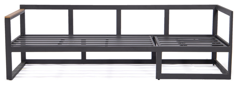 LeisureMod CSLBL-80LGR Chelsea Sectional Headrest&CoffeeTable LightGrey Cushions