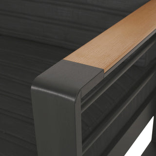 Neffs Outdoor Aluminum Loveseat with Water Resistant Cushions