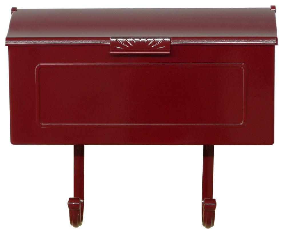 Mid Modern Nash Horizontal Mailbox, Wine