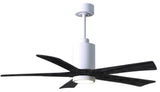 Matthews Fan Patricia-5 With Kit, Gloss White, 52", Matte Black