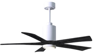 Matthews Fan Patricia-5 With Kit, Gloss White, 52", Matte Black