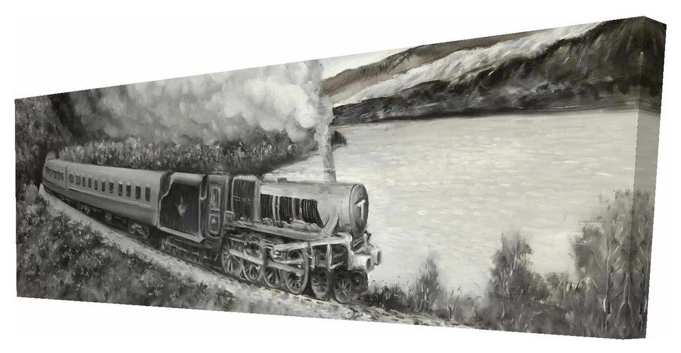 Vintage Locomotive Passenger Print on Wrapped Canvas