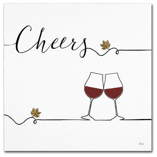 Veronique Charron 'Underlined Wine V' Canvas Art, 14x14