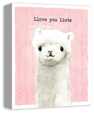 Llama Love 11x14 Canvas Wall Art