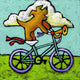 Marmont Hill, "Acrobat Dog Bike Antics" by Janet Nelson on Wrapped Canvas, 40x40