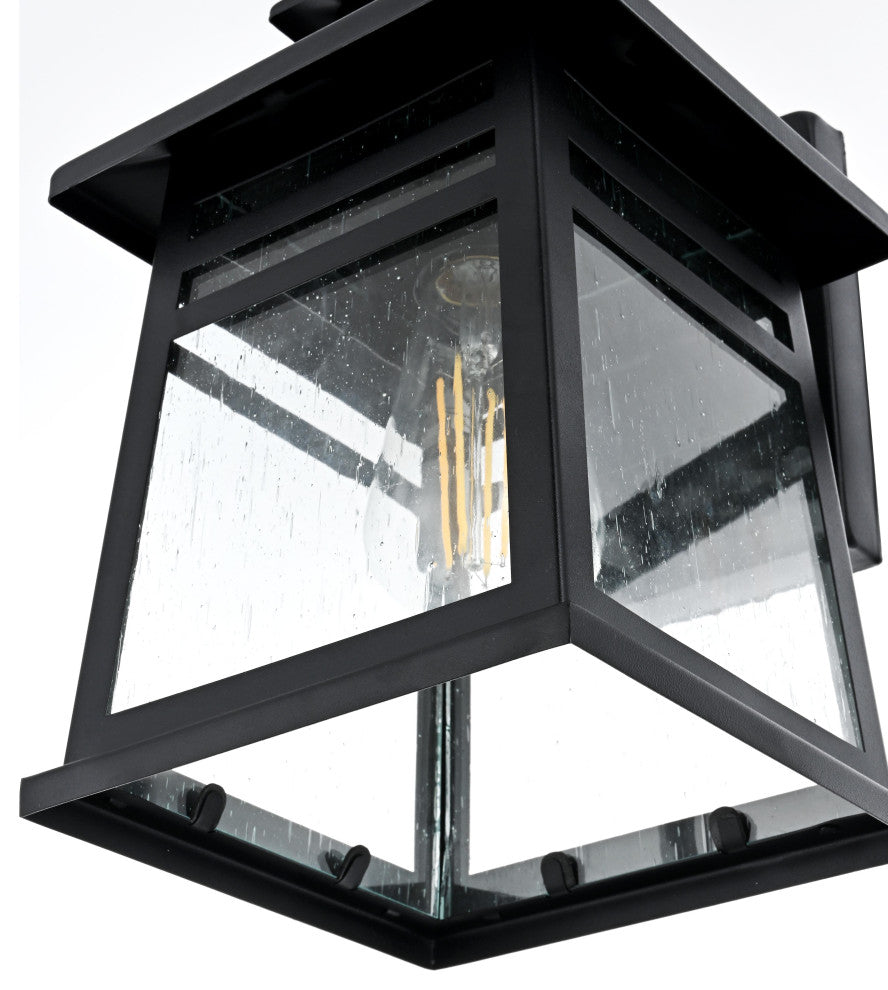 Home Living 7" Outdoor Wall Sconce, Black
