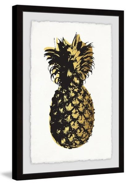 "Pineapple Golden" Framed Painting Print, 16"x24"