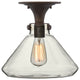 Hinkley Congress Foyer Large Retro Glass Flush Mount, Oil Rubbed Bronze