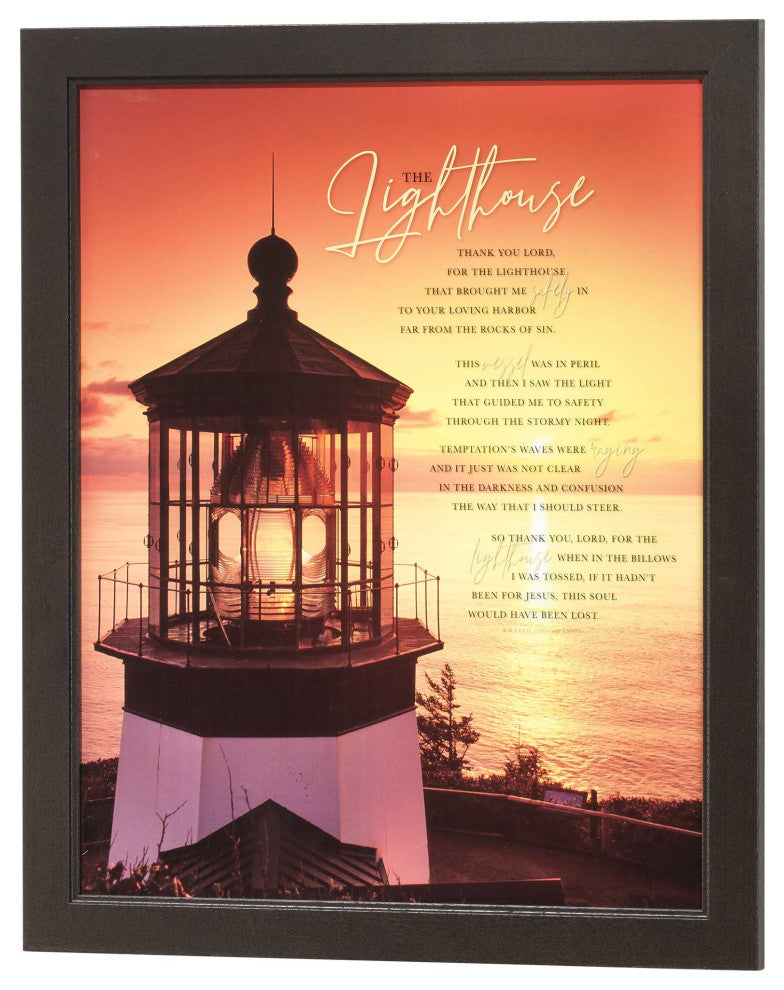 Framed Wall Art, The Lighthouse, 20"x25"