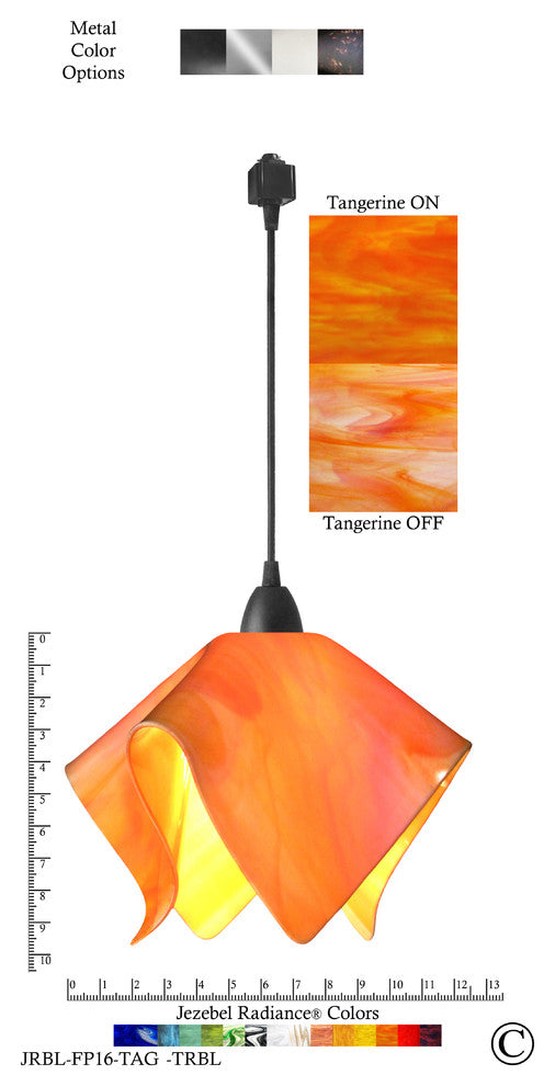 Jezebel Radiance Flame Track Light, Large, Tangerine