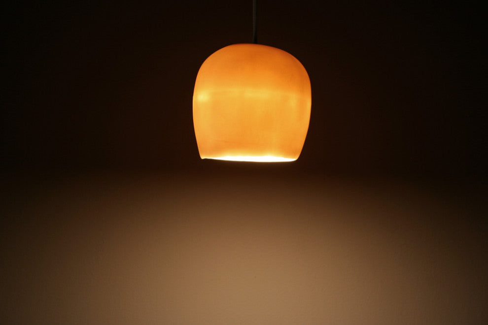 Porcelain Egg Pendant, White, 4.5"