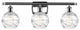 Small Deco Swirl 3-Light Bath Vanity-Light, Polished Chrome, Clear