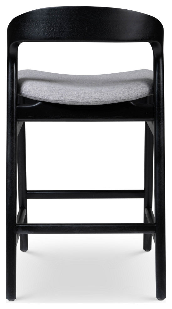 Modern Brazilian, Velma, Counter Stool, Ebano/Essence Gray