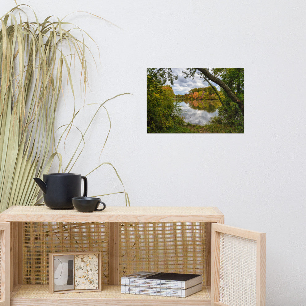 Lost in Autumn Color Landscape Photo, Rural Unframed Wall Art Print, 12" X 18"