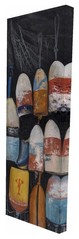 Vintage Lobster Buoys Print on Wrapped Canvas