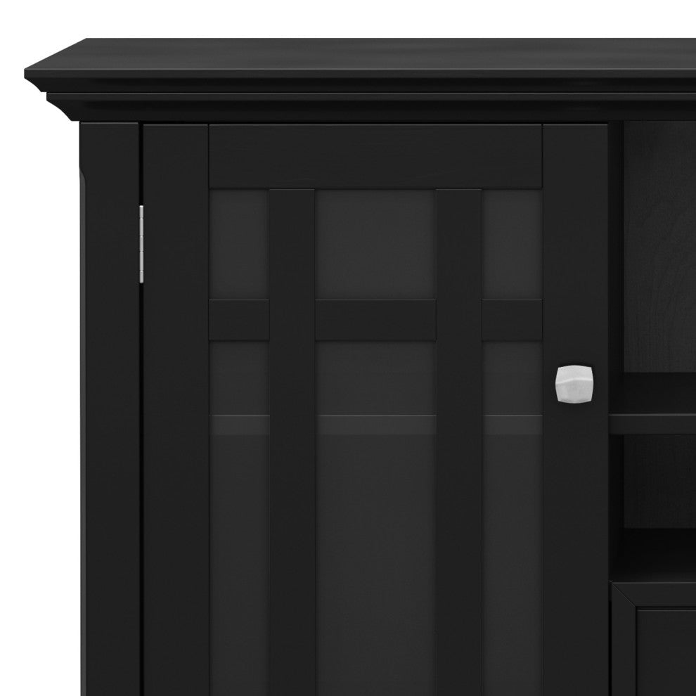 Bedford Solid Wood Tall TV Media Stand For TVs up to 60", Black