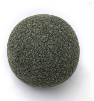 Boba Round Pillow, Green Long Mohair, 9"