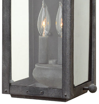 Hinkley Anchorage Medium Wall Mount Lantern, Aged Zinc