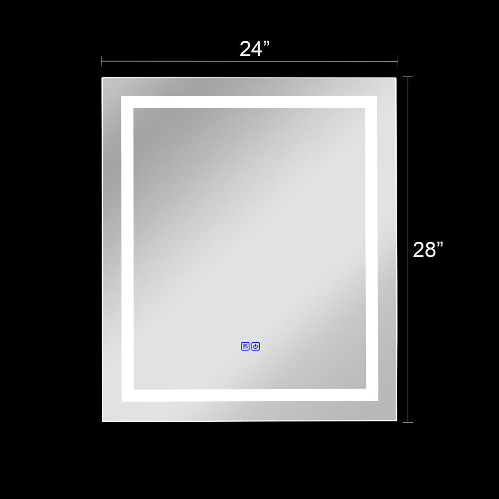 CHLOE Lighting SPECULO Embedded LED Mirror 6000K, Daylight White, 24"