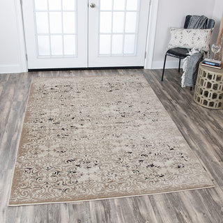 Rizzy Home Panache PN6970 Beige Medallion Area Rug, Rectangular 7'10"x10'10"