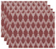 Peace 2, Geometric Print Placemat, Maroon (Set of 4), 18 x 14"