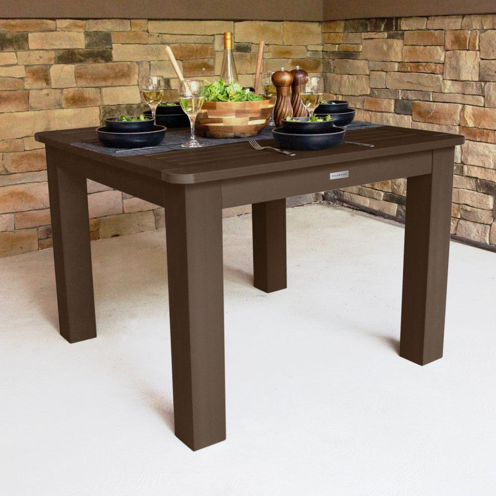 Square Dining Table, Weathered Acorn