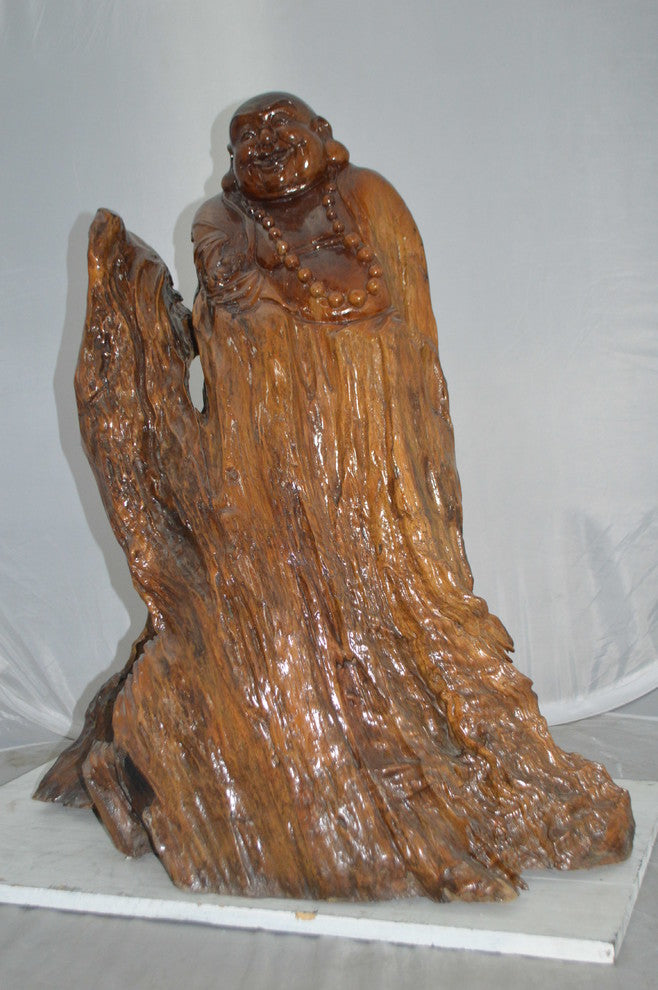 Wood Carved Buddha CC7 -  Size: 32"L x 17"W x 35"H.