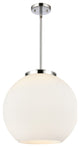 Athens Pendant, Polished Chrome, Matte White, Matte White
