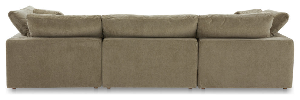 Terra Lounge Modular Sectional Performance Fabric, Green