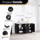 Vinnova Cadiz Bath Vanity, Composite Stone Top, Black, 60", With Mirror