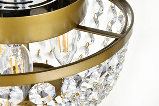 Cyrus 10" Flush Mount, Brass