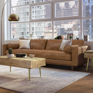 Morrison 89-inch Sofa, Caramel Brown