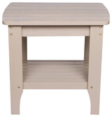 Shine Co. Cedar Wood Hydro-Tex Adirondack Square Corner Table Grey Stone 4113GS
