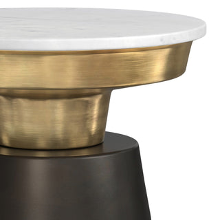 Jaxine Side Table, Black, Gold