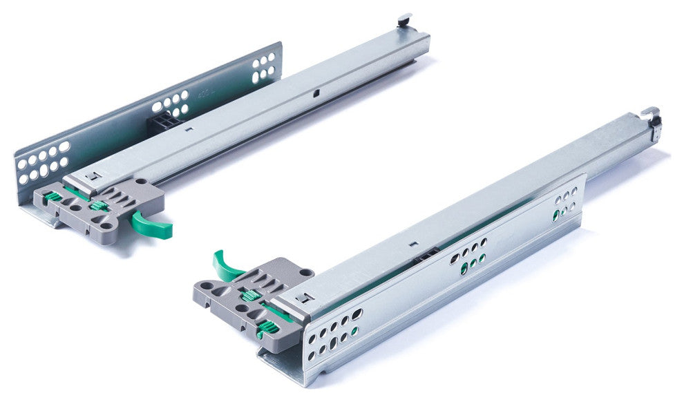 Under Mounting Soft Close Drawer Slide, 22", Set of 2