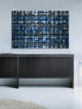 "Crowded Blue" UV Ink Print on Brushed Aluminum, 60"x40"