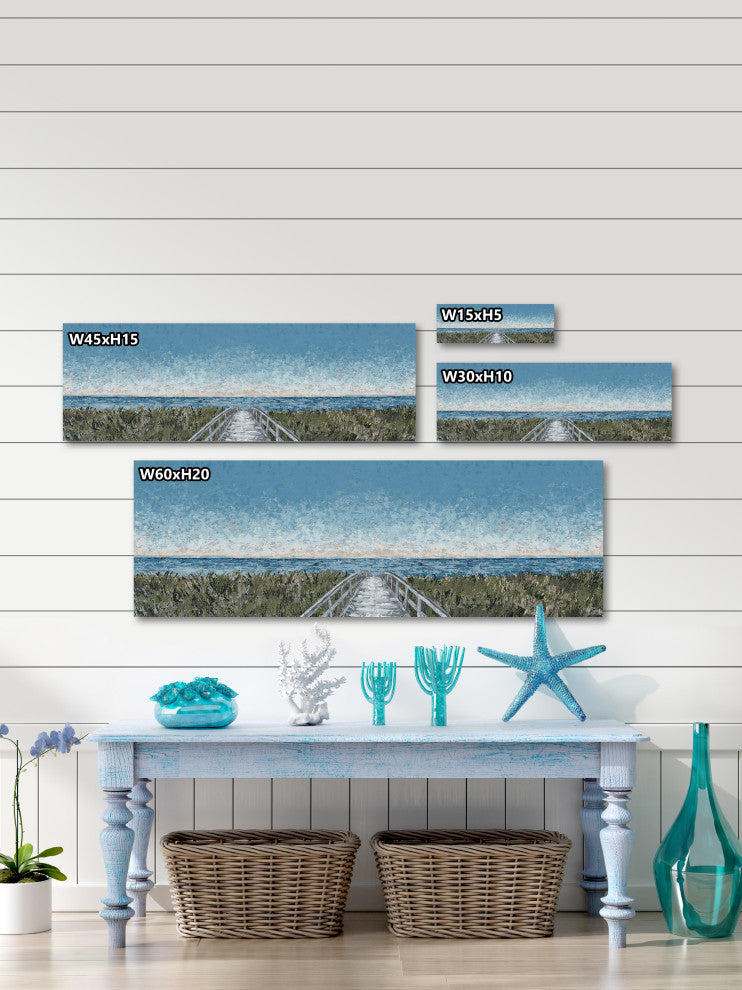 "Vacation Mode" Painting Print on Wrapped Canvas, 15x5