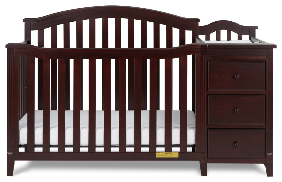 Kali 4-in-1 Convertible Crib, Espresso, With Changer (3 Drawers)