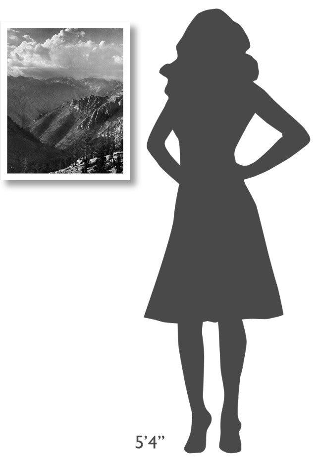 "Middle Fork, Kings River, South Fork Cartridge Creek, 1936" Paper Art, 20"x24"