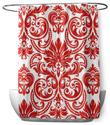 70"Wx73"L Alexys Shower Curtain, Orange-Red