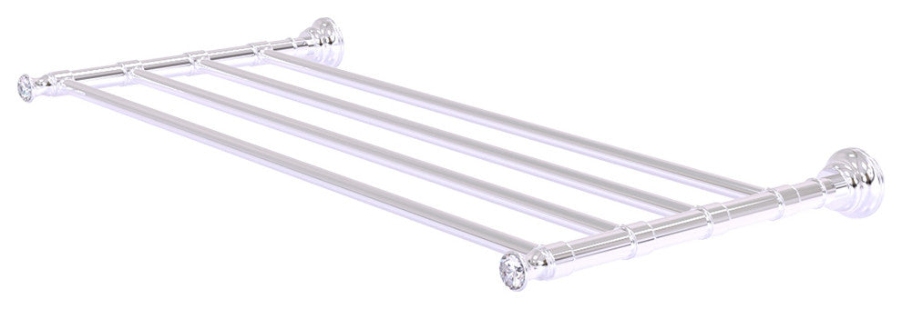 Carolina Crystal 24" Towel Shelf, Polished Chrome