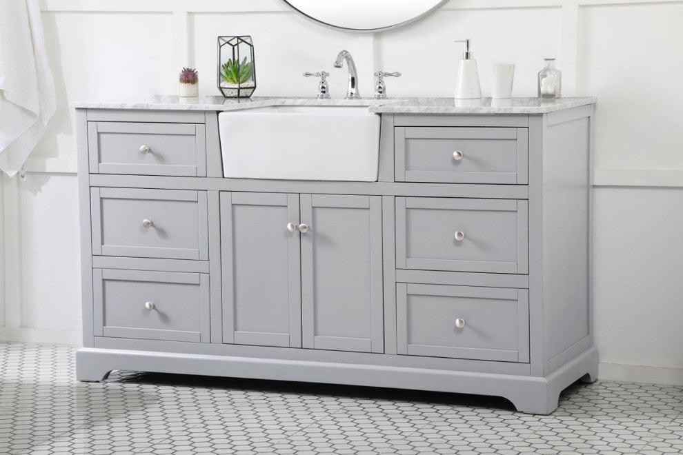 Home Living 22" Farmhouse Grey-Light Bathroom Vanity