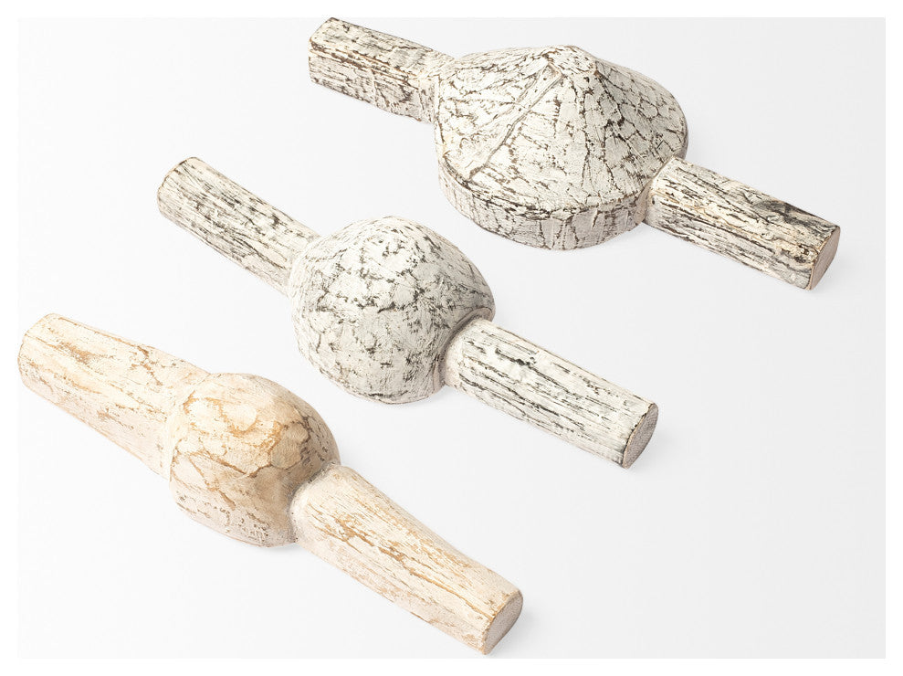 Oro White Tribal Inspired Measuring Cups, 3-Piece Set