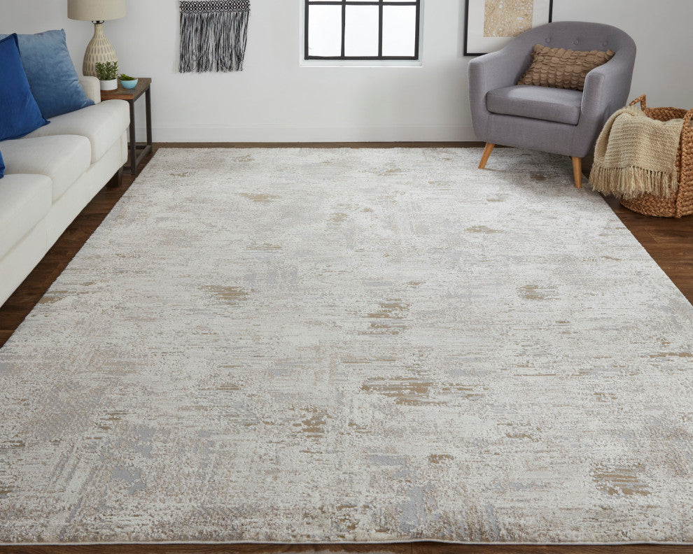 Weave & Wander Kayden Rug, Ivory/Gray, 10' X 14'