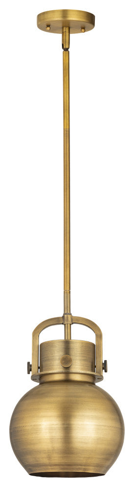 Innovations 710-1S-BB-M710-8BB-LED Newton Sphere 1 Light Pendant, Brushed Brass