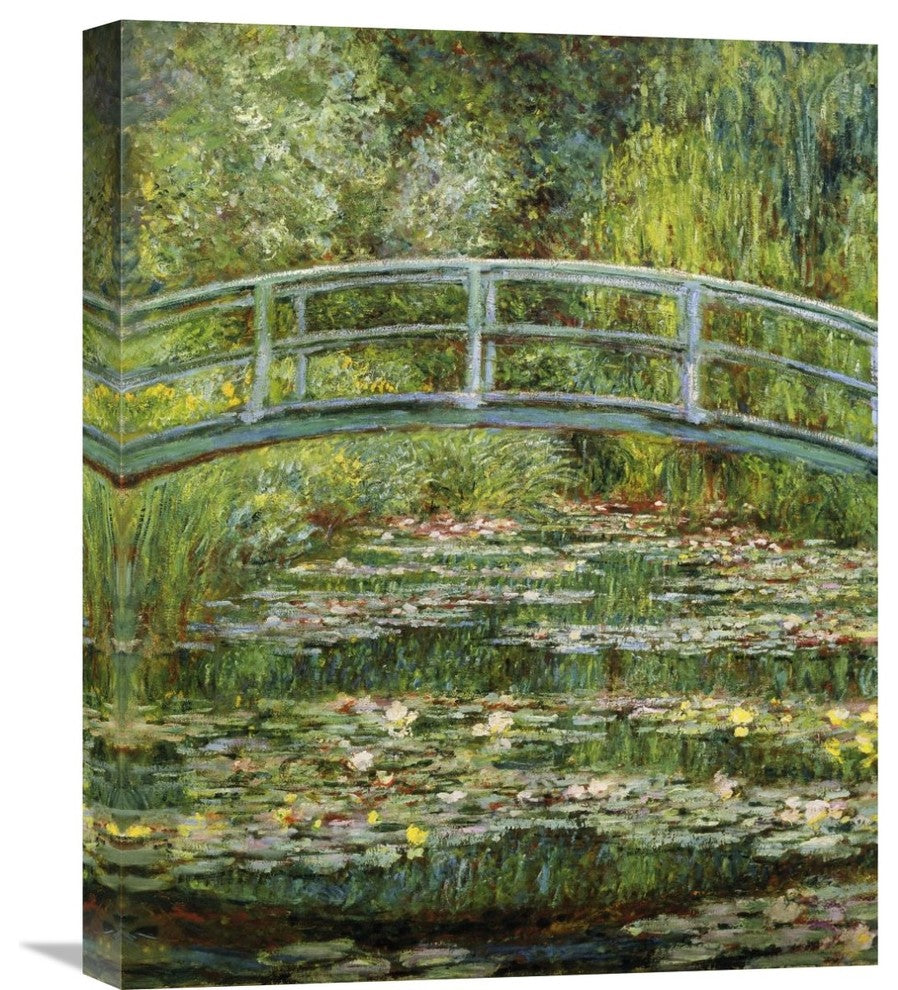 "Japanese Bridge And Water Lilies (1)" Canvas Giclee by Claude Monet, 18"x22"